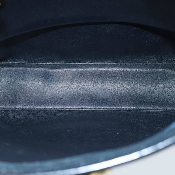 Christian Dior Trotter Canvas Clutch Bag Beige Navy Gold Auth 97851 - Picture 16 of 16